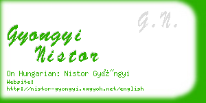 gyongyi nistor business card